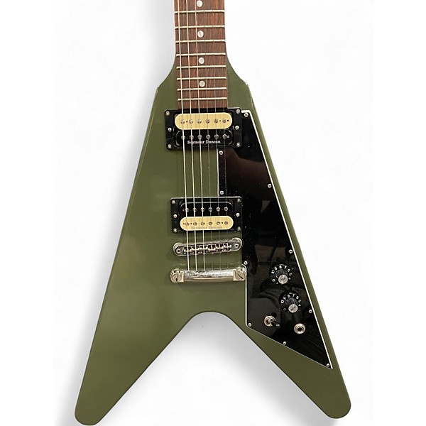 Used Gibson FLYING V TRIBUTE OLIVE DRAB Solid Body Electric Guitar