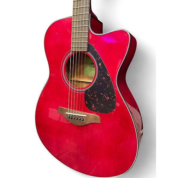 Used Yamaha FSX800C Candy Apple Red Acoustic Electric Guitar