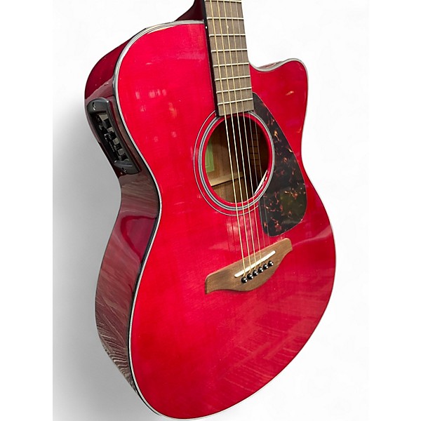 Used Yamaha FSX800C Candy Apple Red Acoustic Electric Guitar