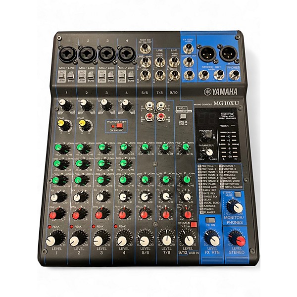 Used Yamaha MG10XU 10 Channel Mixer with Effects Unpowered Mixer