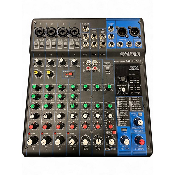 Used Yamaha MG10XU 10 Channel Mixer with Effects Unpowered Mixer