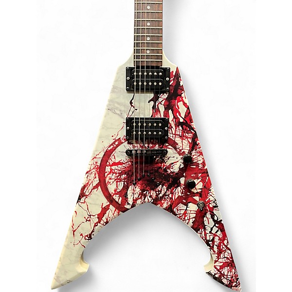 Used Dean Michael Amott Tyrant Splatter Graphic Solid Body Electric Guitar