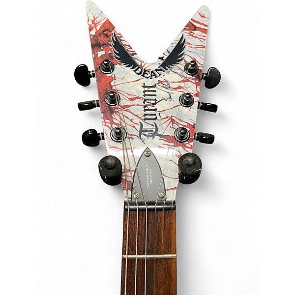 Used Dean Michael Amott Tyrant Splatter Graphic Solid Body Electric Guitar