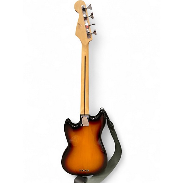 Used Squier Modified Mustang Bass 3 Tone Sunburst Electric Bass Guitar