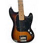 Used Squier Modified Mustang Bass 3 Tone Sunburst Electric Bass Guitar