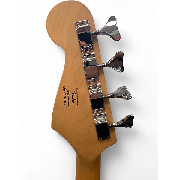 Used Squier Modified Mustang Bass 3 Tone Sunburst Electric Bass Guitar