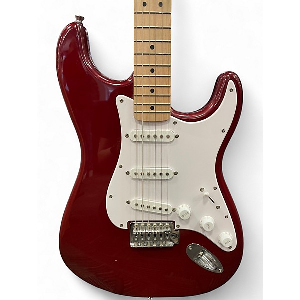Used Squier Standard Stratocaster Candy Apple Red Solid Body Electric Guitar