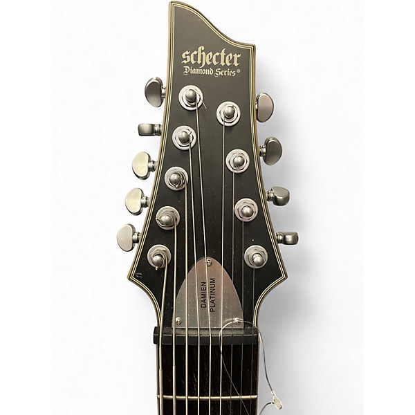 Used Schecter Guitar Research DAMIEN PLATINUM 9-STRING Black Solid Body Electric Guitar