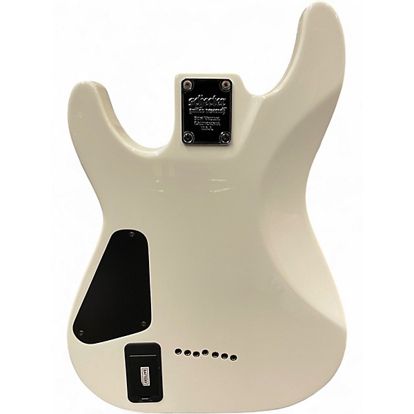 Used Schecter Guitar Research Demon 7 String White Solid Body Electric Guitar