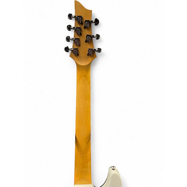 Used Schecter Guitar Research Demon 7 String White Solid Body Electric Guitar