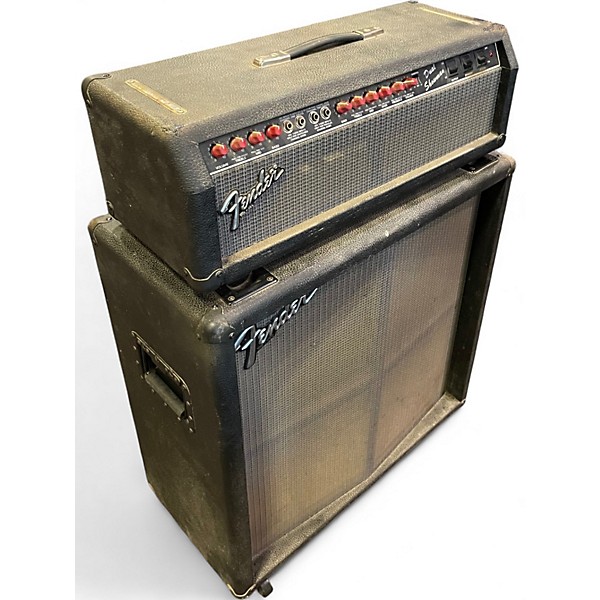 Vintage 1987 Fender Dual Showman Red Knob Tube Guitar Amp Head