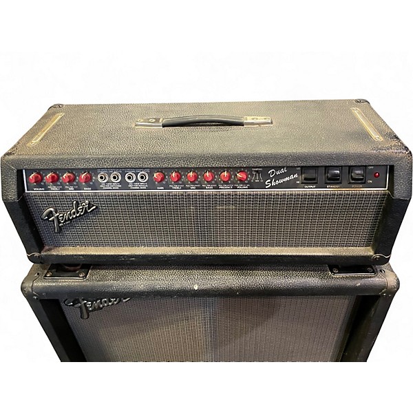 Vintage 1987 Fender Dual Showman Red Knob Tube Guitar Amp Head