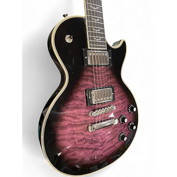 Used Epiphone Les Paul Custom Bats In Flight Dark Purple Burst Solid Body Electric Guitar