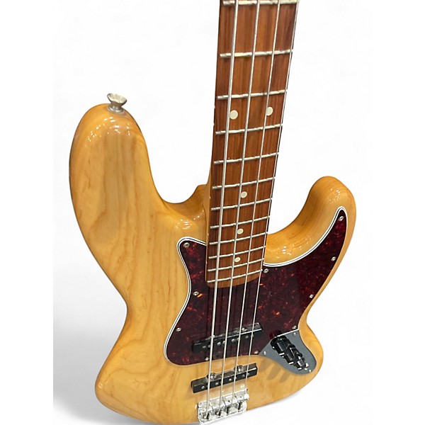 Used Fender Deluxe Jazz Bass NATURAL ASH Electric Bass Guitar