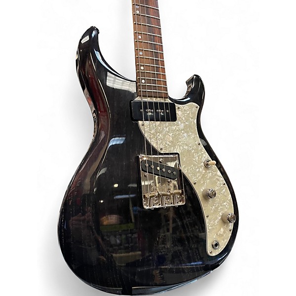 Used 2014 Roger Giffin Guitars TT Brazilian Rosewood Trans Black Solid Body Electric Guitar