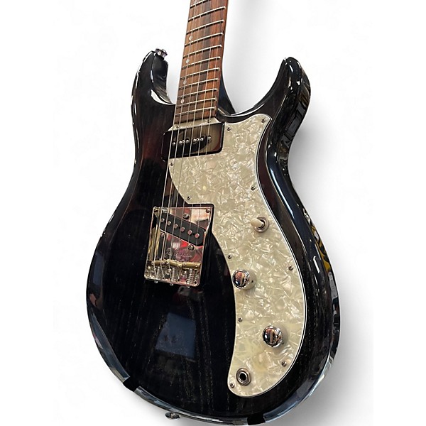 Used 2014 Roger Giffin Guitars TT Brazilian Rosewood Trans Black Solid Body Electric Guitar