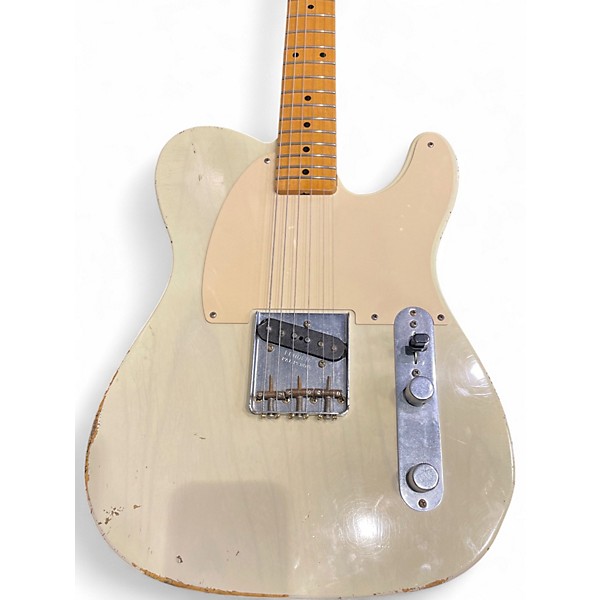 Used 2005 Fender 1959 Relic Esquire Aged White Blonde Solid Body Electric Guitar