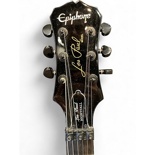 Used 2022 Epiphone Les Paul Nightfall Black Solid Body Electric Guitar