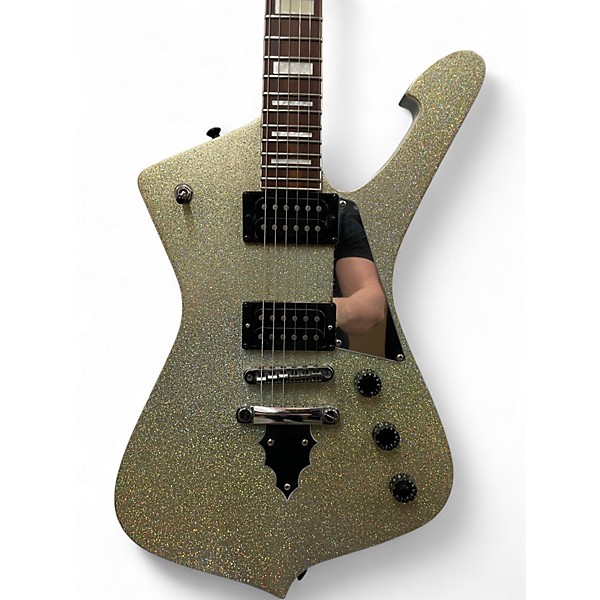 Used Ibanez Paul Stanley Signature Iceman PS60 Silver Sparkle Solid Body Electric Guitar
