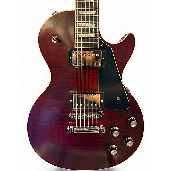 Used 2018 Gibson Les Paul Signature Player Plus Wine Red Solid Body Electric Guitar
