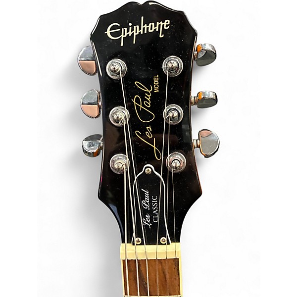 Used Epiphone Les Paul Classic Amber Solid Body Electric Guitar