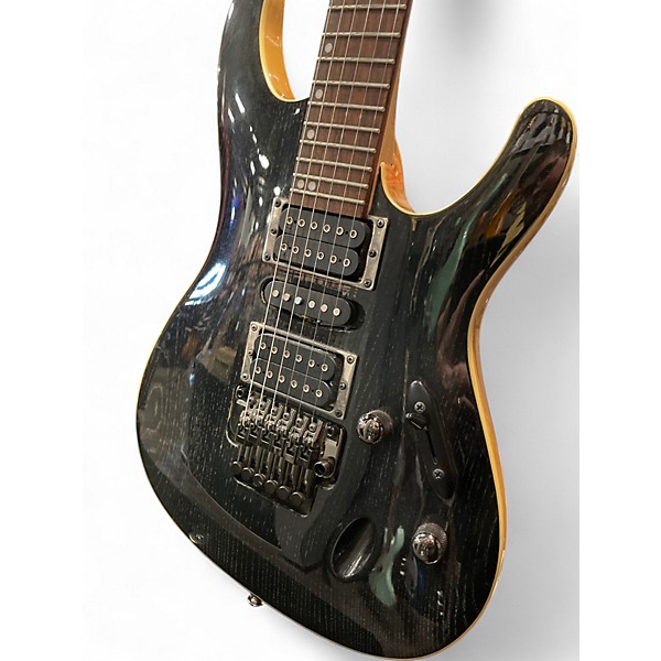 Used Ibanez S570AH Trans Black Solid Body Electric Guitar