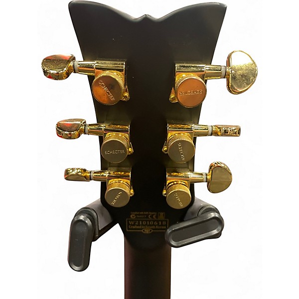 Used Schecter Guitar Research Solo-II Custom Vintage Black Solid Body Electric Guitar