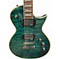 Used ESP ec-401qmv Trans Green Solid Body Electric Guitar