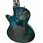 Used ESP ec-401qmv Trans Green Solid Body Electric Guitar