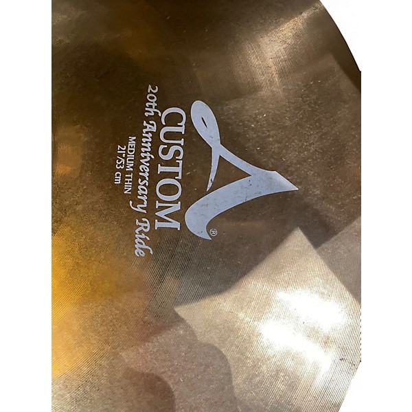 Used Zildjian 21in A Custom 20th Anniversary Ride Cymbal