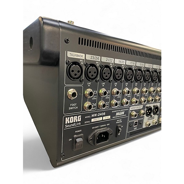 Used KORG MW2408 SOUNDLINK 24 CHANNEL HYBRID Digital Mixer