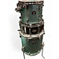 Used Dixon 4 Piece FUSE GREGG BISSONETTE SEA FOAM GREEN SPARKLE Drum Kit
