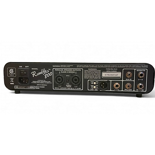 Used Fender Rumble 800 Bass Amp Head
