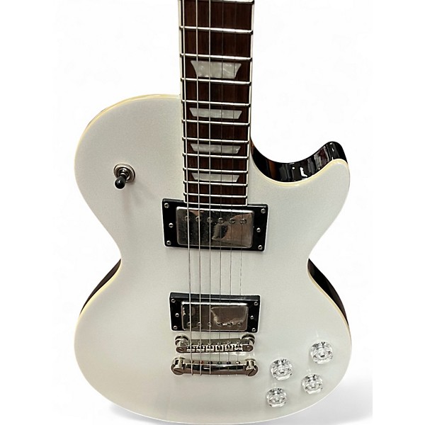 Used Epiphone Les Paul Muse White Glitter Solid Body Electric Guitar