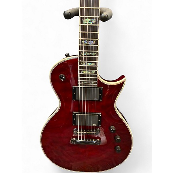 Used 2021 ESP EC1000 Deluxe Crimson Red Trans Solid Body Electric Guitar