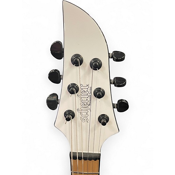 Used Schecter Guitar Research KM-6 Alpine White Solid Body Electric Guitar