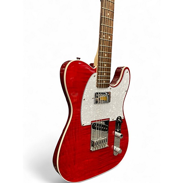 Used Squier Telecaster Affinity Series Telecaster FMT SH Trans Crimson Red Solid Body Electric Guitar