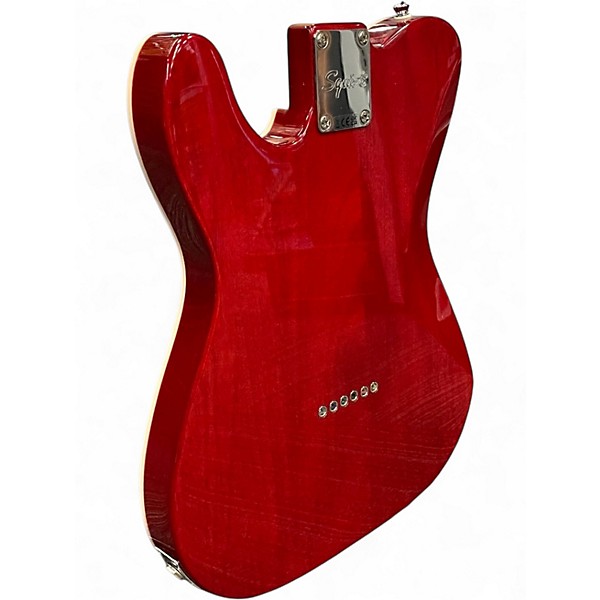 Used Squier Telecaster Affinity Series Telecaster FMT SH Trans Crimson Red Solid Body Electric Guitar