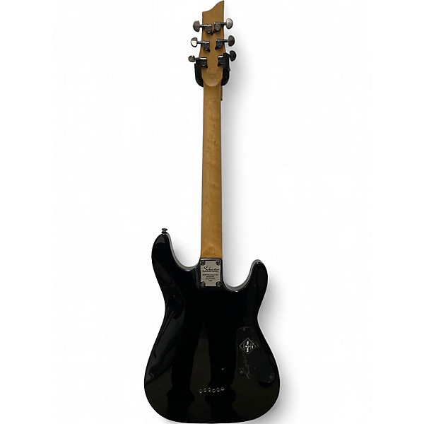 Used Schecter Guitar Research Omen 6 Metallic Black Solid Body Electric Guitar