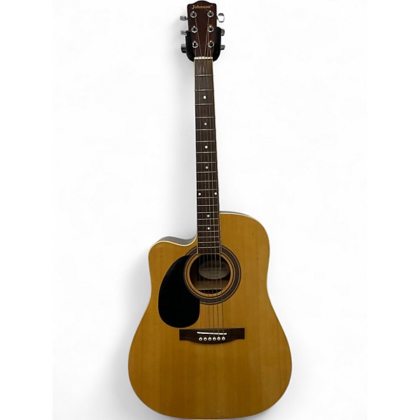 Used Johnson Single Cut Natural Solid Body Electric Guitar
