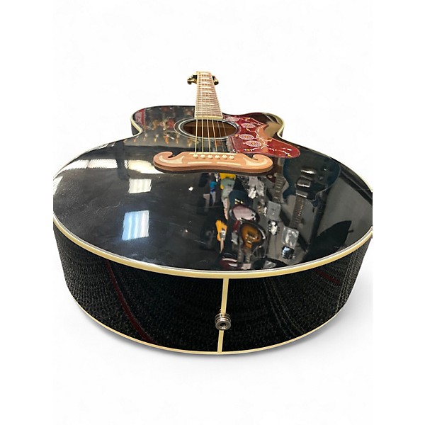 Used Epiphone J200EC Studio Black Acoustic Electric Guitar