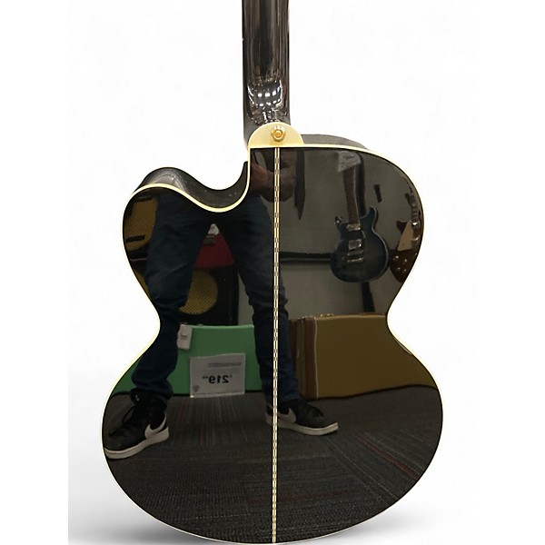 Used Epiphone J200EC Studio Black Acoustic Electric Guitar