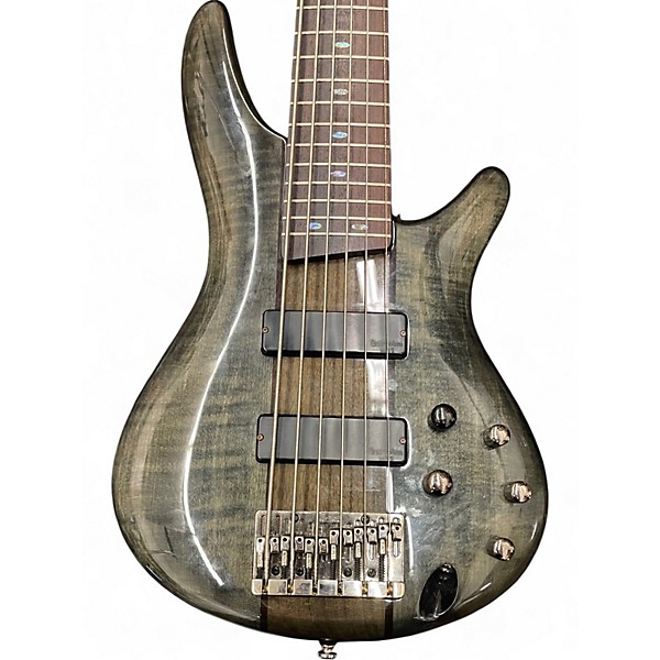 Used Ibanez SR706 6 String Black Electric Bass Guitar