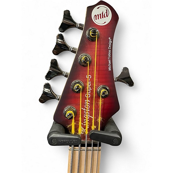 Used MTD KINGSTON SUPER 5 Crimson Red Burst Electric Bass Guitar