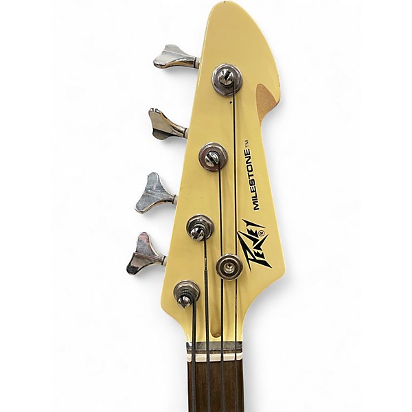 Used Peavey Milestone IV Olympic White Electric Bass Guitar