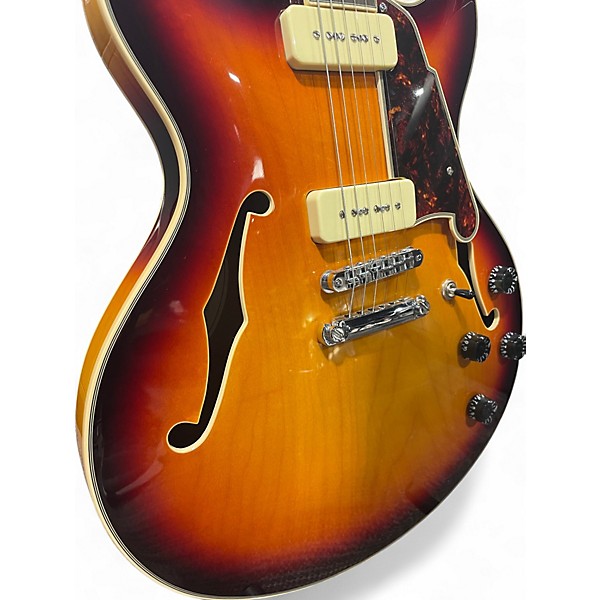 Used D'Angelico Premier Series DC 2 Color Sunburst Hollow Body Electric Guitar