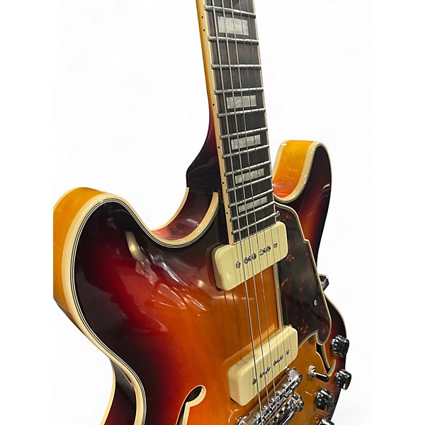 Used D'Angelico Premier Series DC 2 Color Sunburst Hollow Body Electric Guitar