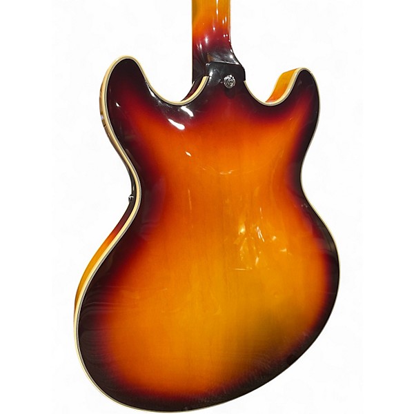 Used D'Angelico Premier Series DC 2 Color Sunburst Hollow Body Electric Guitar