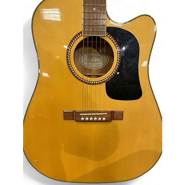 Used Washburn d10sce natural Acoustic Electric Guitar