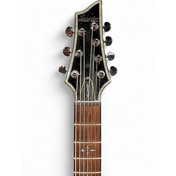 Used Schecter Guitar Research Hellraiser C7 7 String Black Solid Body Electric Guitar